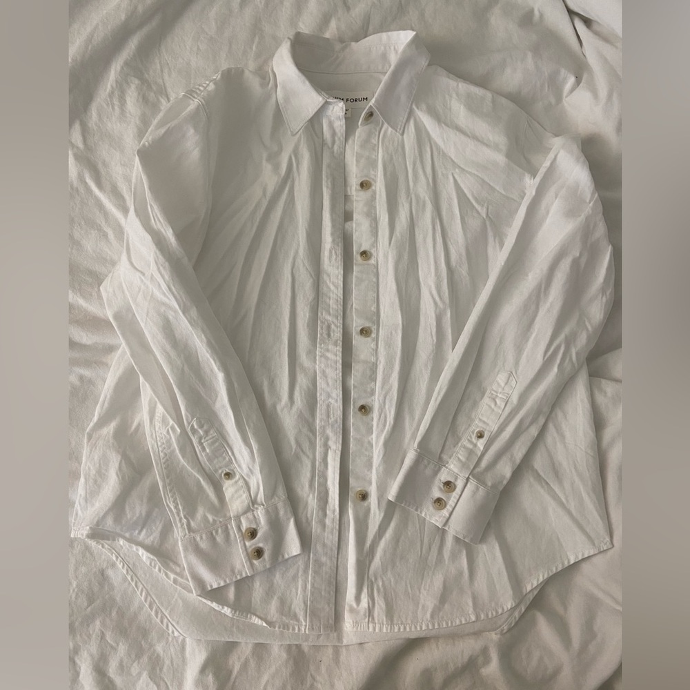 Aritzia denim forum button-up shirt - size S - Picture 2 of 6